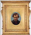 William Holman Hunt Paintings - Dante Gabriel Rossetti by William Holman Hunt